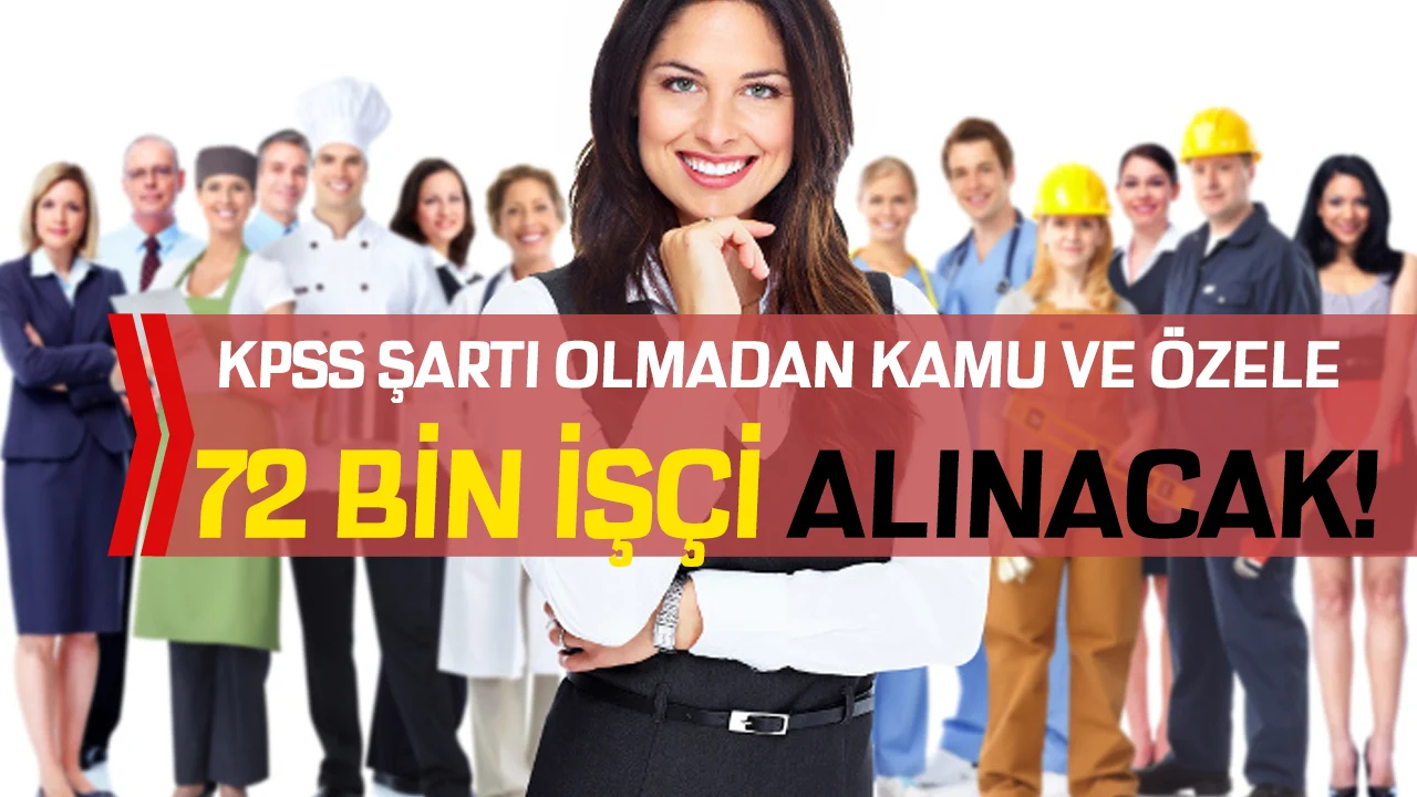 KPSS Şartsız Kamu ve Özele 72 Bin İşçi Alınıyor! İŞKUR 81 İl Güncel Açık İş İlanları