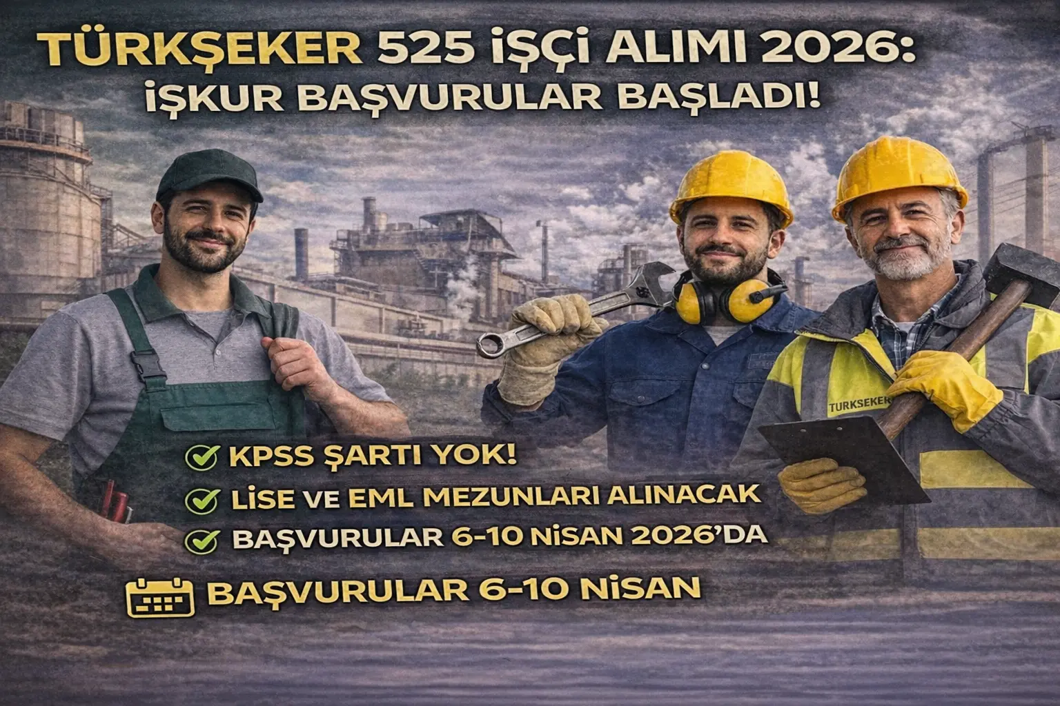 Türkşeker 525 İşçi Alımı 2026: Başvuru Şartları, Kadrolar ve Tarihler Açıklandı