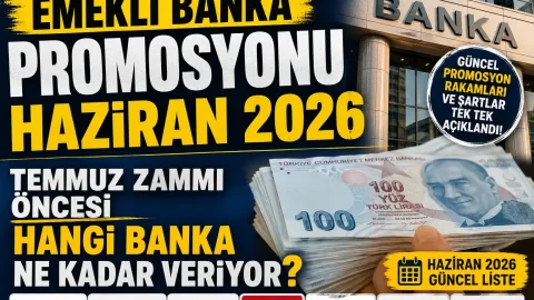 Emekli Banka Promosyonu Haziran 2026: Temmuz Zammı Öncesi Hangi Banka Ne Kadar Veriyor?