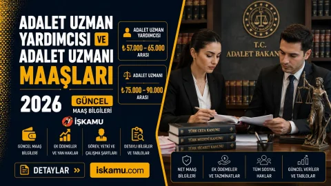 Adalet Uzman Yardımcısı ve Adalet Uzmanı Maaşları