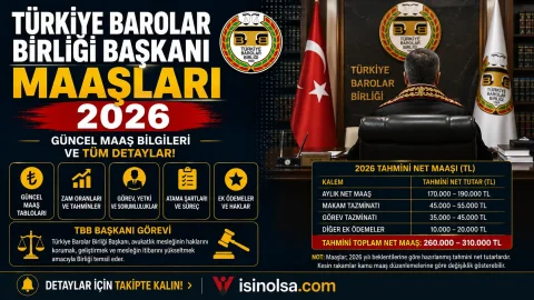 Türkiye Barolar Birliği Başkanı Maaşları 2026: Barolar Birliği Başkanı Ne Kadar Maaş Alıyor?